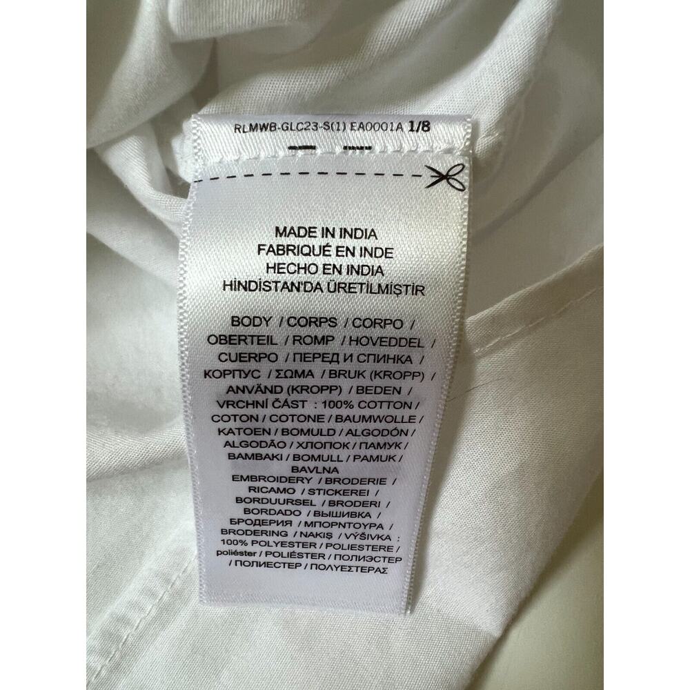 Lauren Ralph Lauren White Button Front Shirt Blouse Size L NWT - Picture 8 of 12
